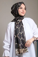 1-روسری زنانه مدل نخی طرح دار